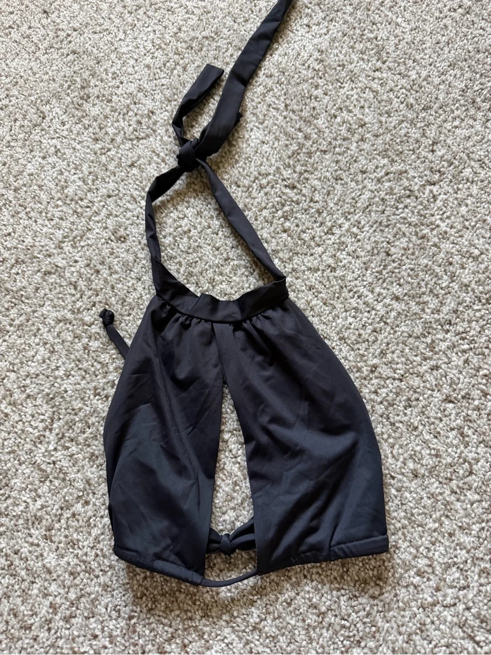 Frankie's Bikinis Black Halter Cutout Swim Top